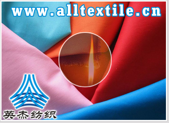 涤棉阻燃面料耐久压烫整理